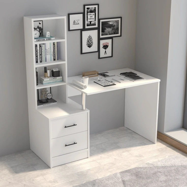 میز کار مدرن و کاربردی؛ ترکیب زیبایی و نظم mdf پاکچوب قابل جابجایی و بدون نیاز به نصاب